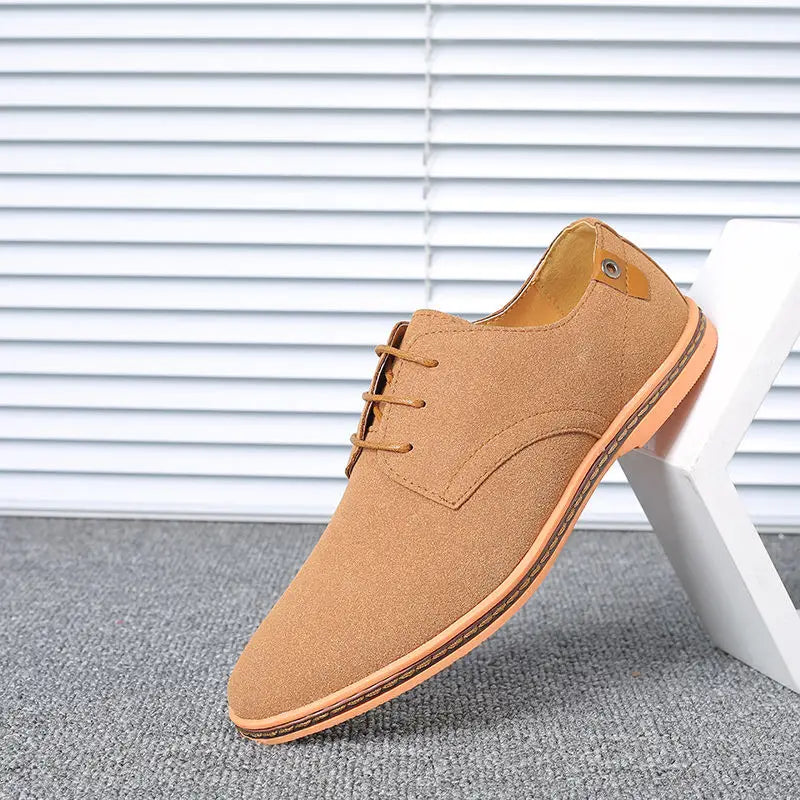 Top Quality Brown Oxford Shoes Men Derby Loafers Big Size 48 Casual Mens Shoes Business Man Sneakers Yellow Dress Shoes Fashion