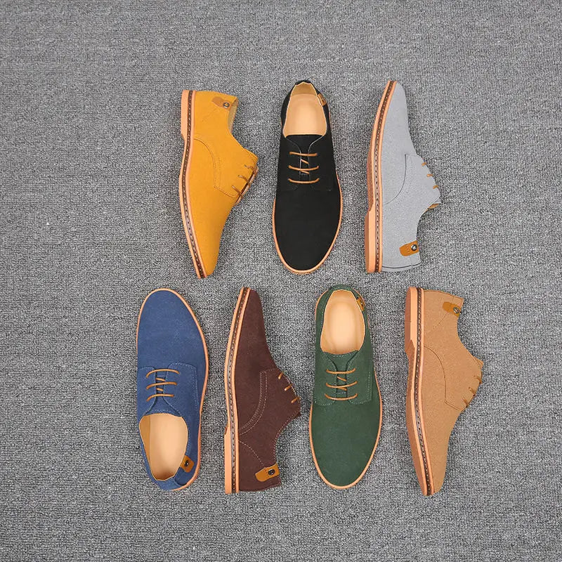 Top Quality Brown Oxford Shoes Men Derby Loafers Big Size 48 Casual Mens Shoes Business Man Sneakers Yellow Dress Shoes Fashion