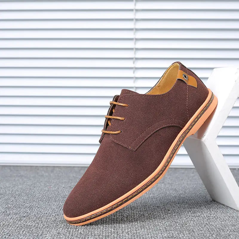 Top Quality Brown Oxford Shoes Men Derby Loafers Big Size 48 Casual Mens Shoes Business Man Sneakers Yellow Dress Shoes Fashion