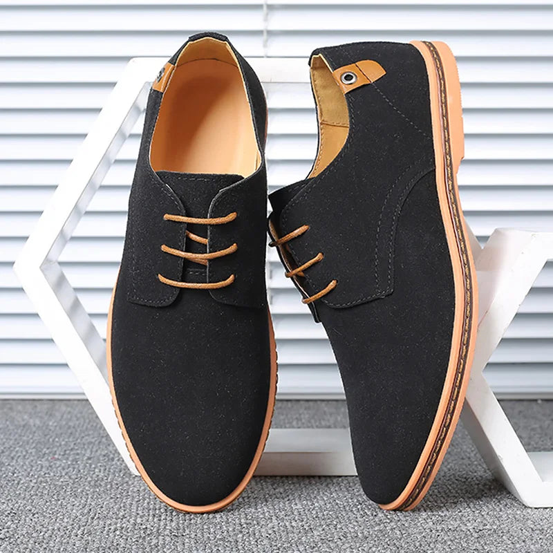 Top Quality Brown Oxford Shoes Men Derby Loafers Big Size 48 Casual Mens Shoes Business Man Sneakers Yellow Dress Shoes Fashion